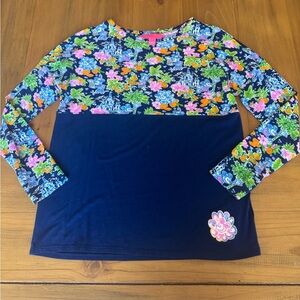 Disney Pink and Blue Floral Top
